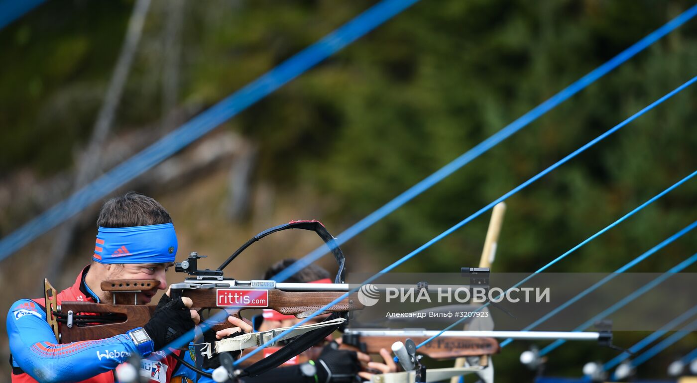 Тренировочный сбор мужской сборной России по биатлону в австрийском Рамзау
