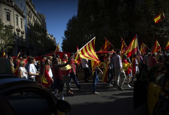 Митинг в защиту единства Испании в Барселоне