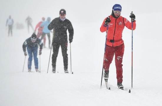 Тренировочный сбор сборной России по лыжным гонкам в Австрии