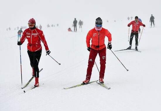 Тренировочный сбор сборной России по лыжным гонкам в Австрии