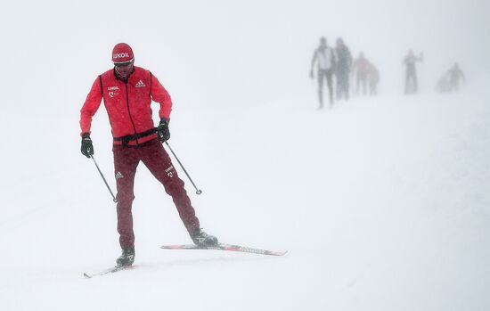 Тренировочный сбор сборной России по лыжным гонкам в Австрии