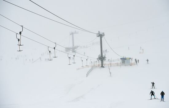 Тренировочный сбор сборной России по лыжным гонкам в Австрии