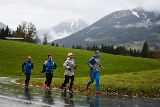 Тренировочный сбор сборной России по лыжным гонкам в Австрии
