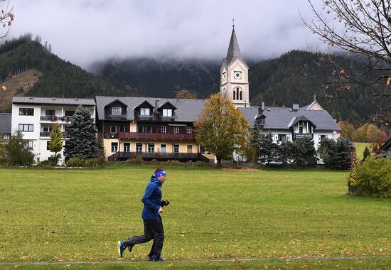 Тренировочный сбор сборной России по лыжным гонкам в Австрии