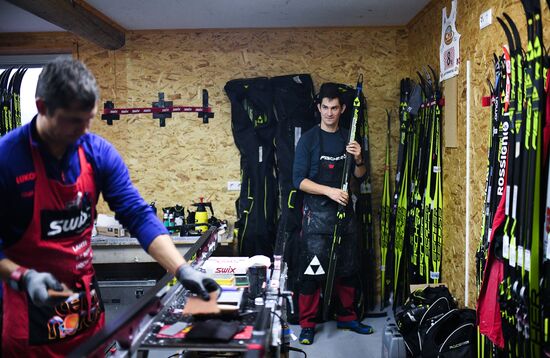 Тренировочный сбор сборной России по лыжным гонкам в Австрии