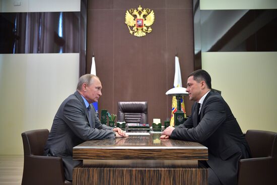 Президент РФ В. Путин встретился с Михаилом Ведерниковым