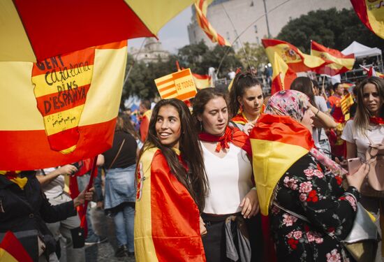 Акция в поддержку единства Испании в Барселоне
