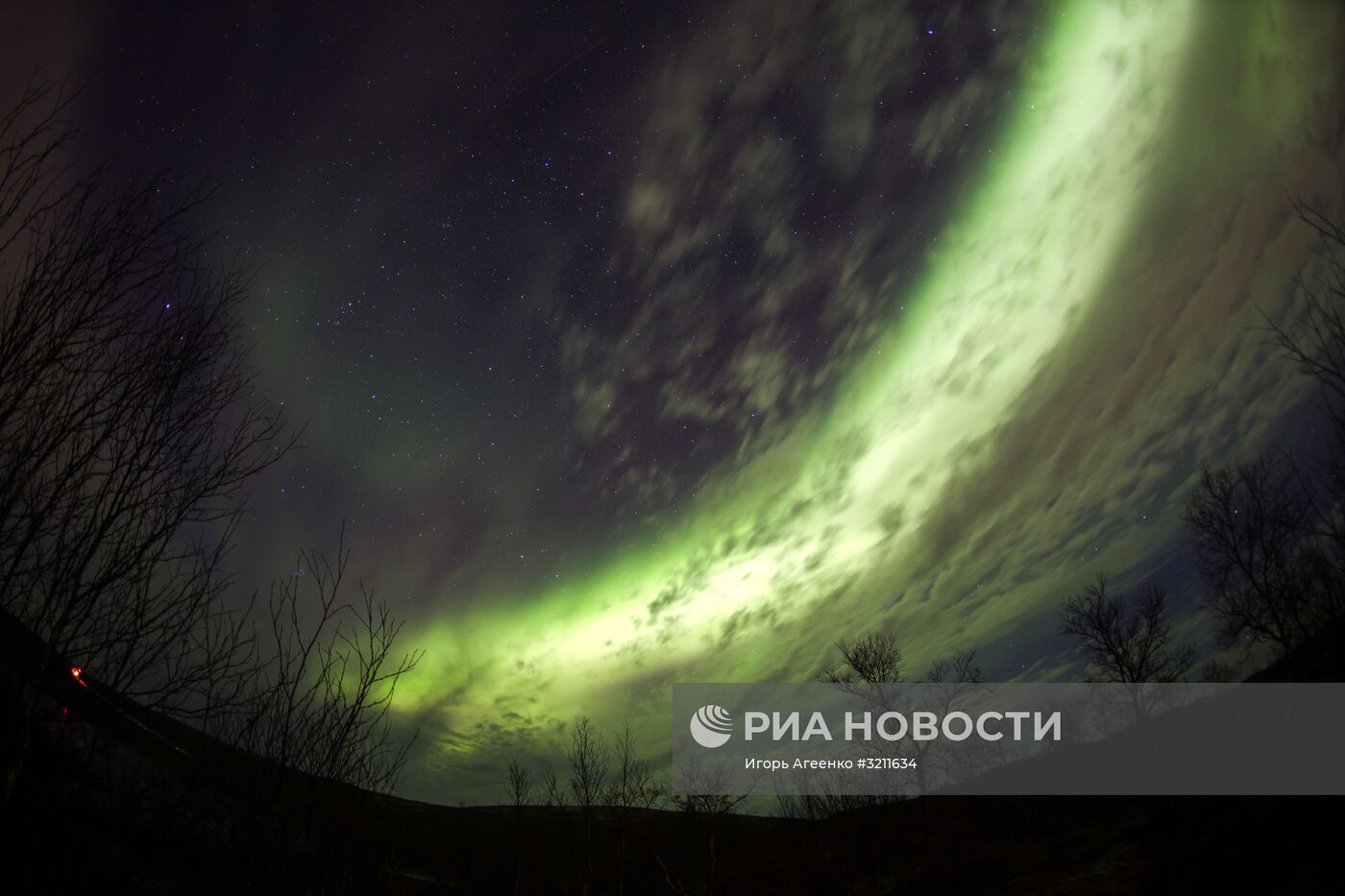 Северное сияние в Мурманской области