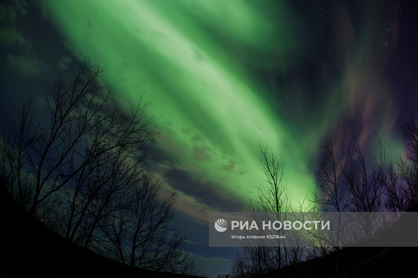 Северное сияние в Мурманской области