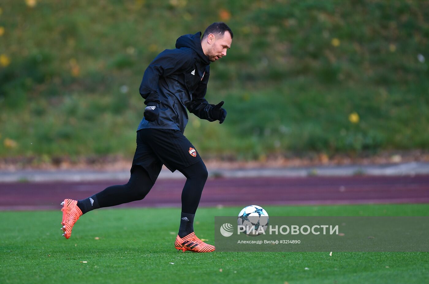 Футбол. Лига чемпионов. Тренировка ПФК ЦСКА