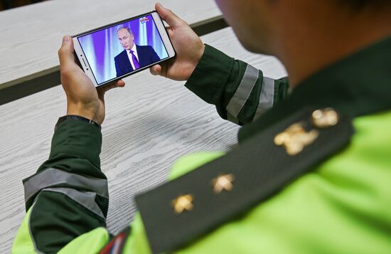Трансляция выступления В. Путина на заседании клуба "Валдай"