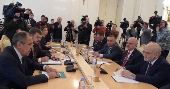 Встреча глав МИД РФ и Ирана С. Лаврова и И. Джаафари