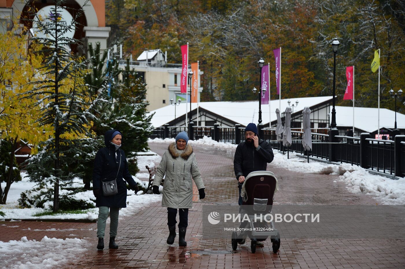 Снег в Красной Поляне