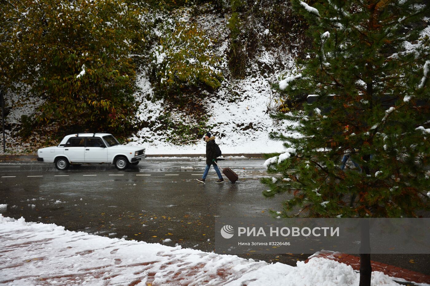 Снег в Красной Поляне