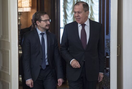 Встреча главы МИД РФ С. Лаврова с генсеком ОБСЕ Т. Гремингером
