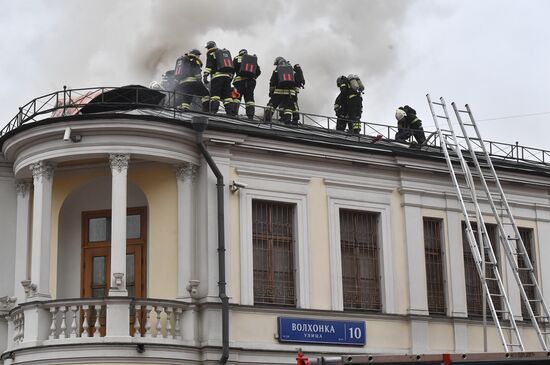 Пожар в здании Музея изобразительных искусств им. А. С. Пушкина