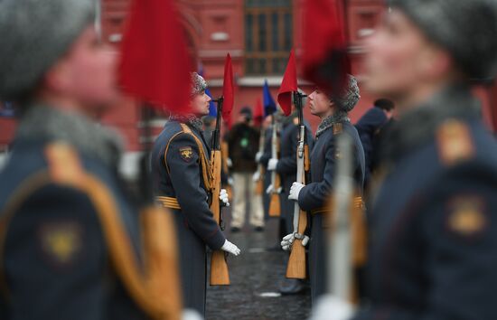 Генеральная репетиция марша, посвященного 76-й годовщине парада 1941 года