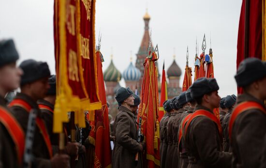 Генеральная репетиция марша, посвященного 76-й годовщине парада 1941 года