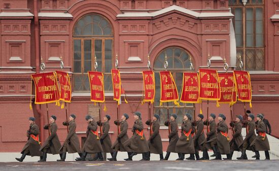 Генеральная репетиция марша, посвященного 76-й годовщине парада 1941 года