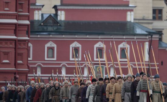 Генеральная репетиция марша, посвященного 76-й годовщине парада 1941 года