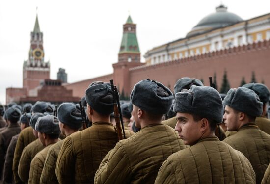 Генеральная репетиция марша, посвященного 76-й годовщине парада 1941 года