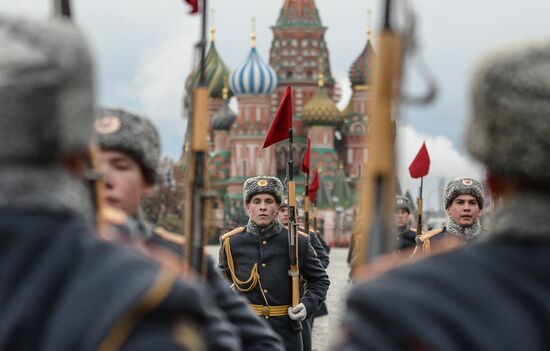 Генеральная репетиция марша, посвященного 76-й годовщине парада 1941 года