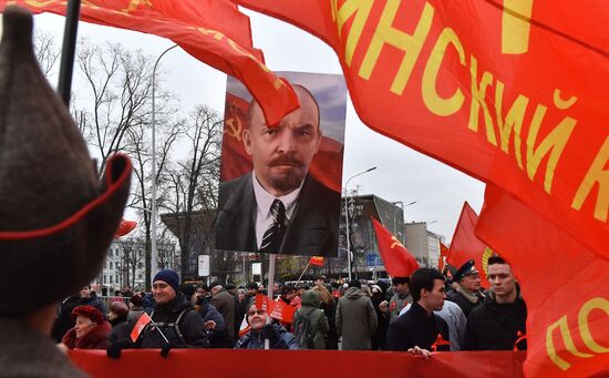 Митинг и шествие КПРФ в Москве