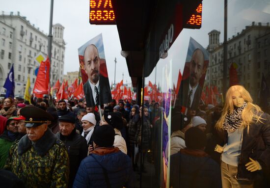 Митинг и шествие КПРФ в Москве