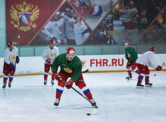 Хоккей. Тренировка национальной сборной России