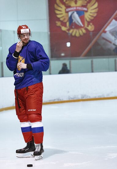 Хоккей. Тренировка национальной сборной России