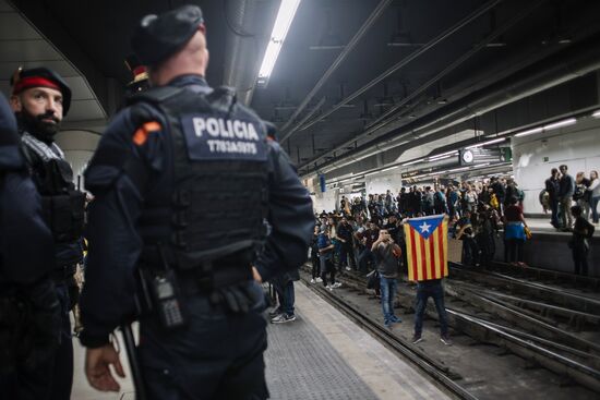 Всеобщая забастовка в Каталонии
