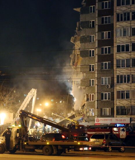 Обрушение жилого дома в Ижевске