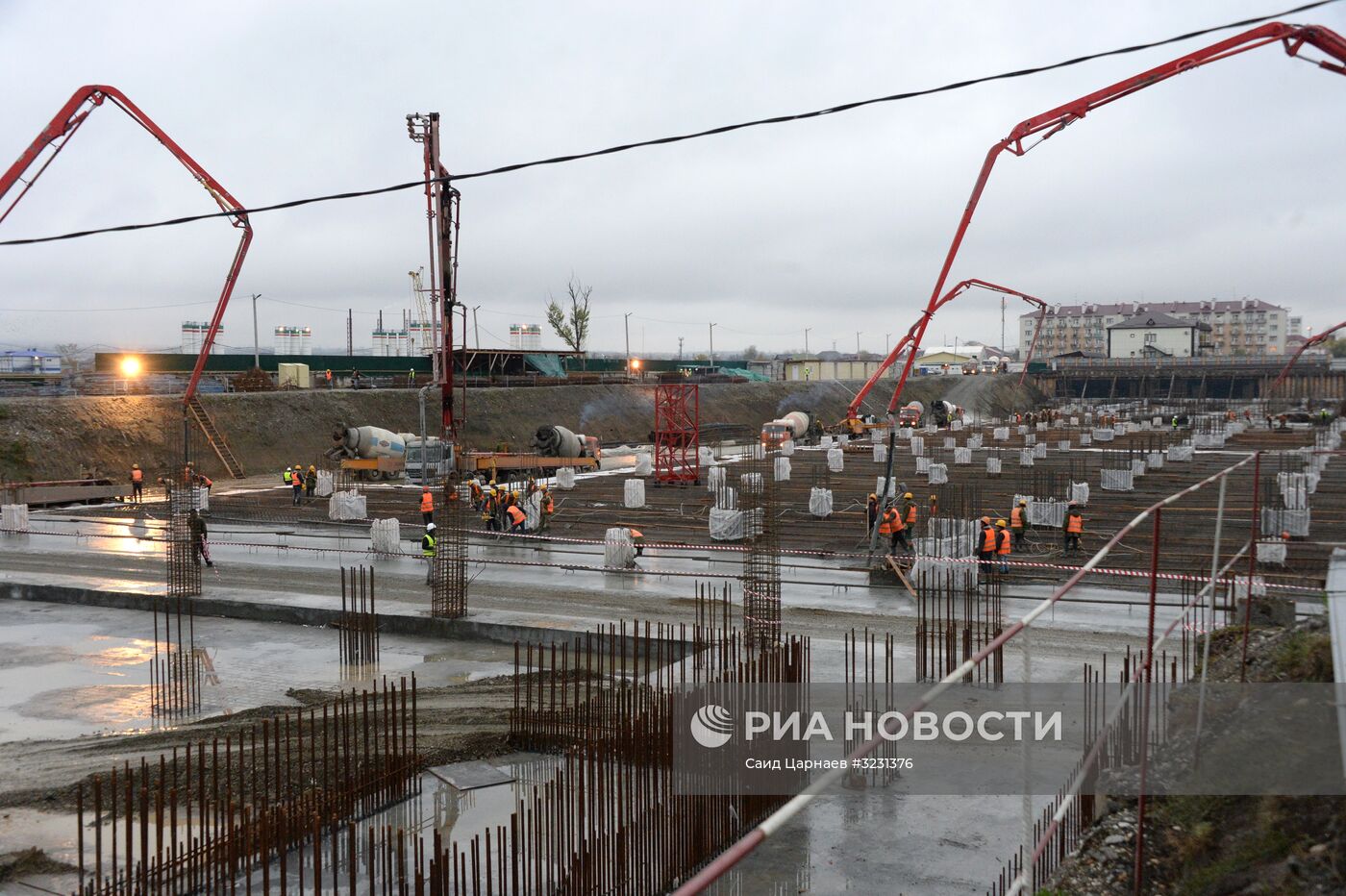 Строительство башни "Ахмат Тауэр" в Грозном