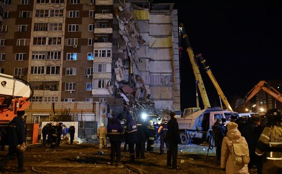 Обрушение жилого дома в Ижевске