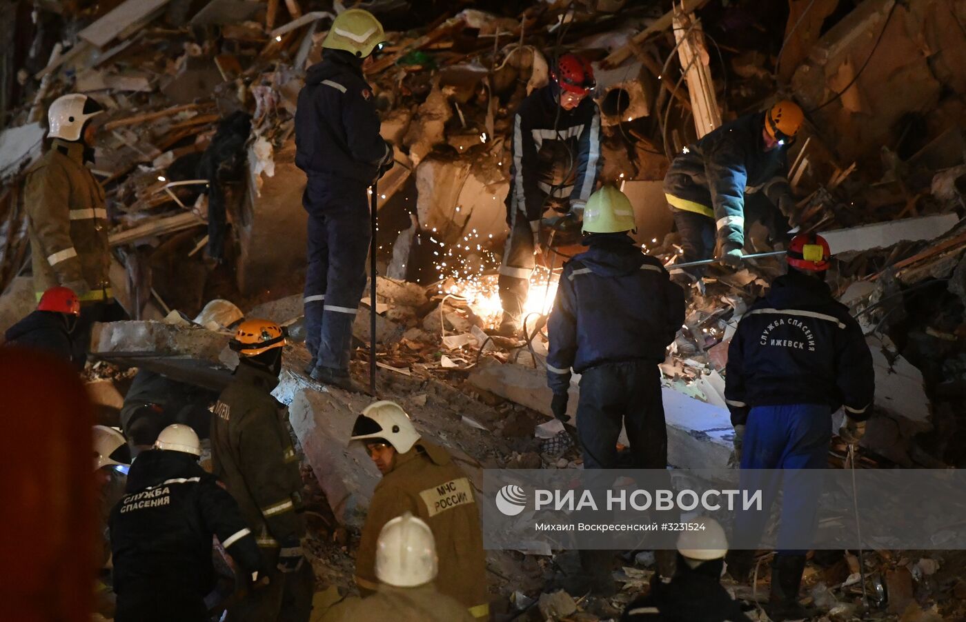 Обрушение жилого дома в Ижевске