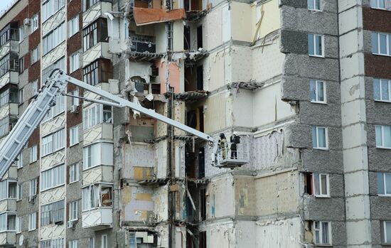 Ситуация на месте обрушения жилого дома в Ижевске