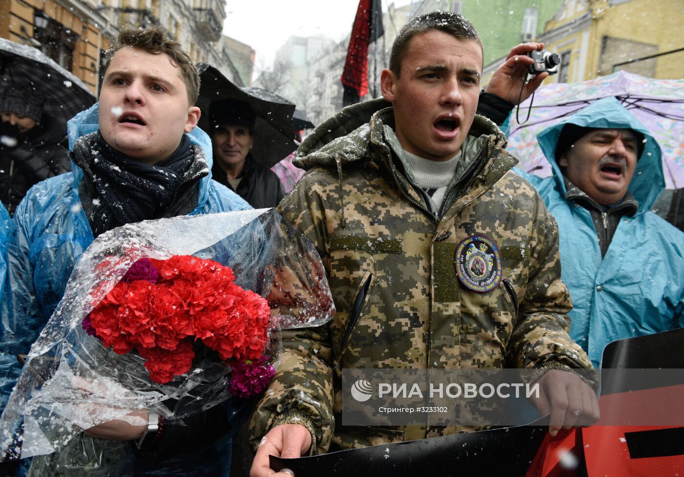 Марш сторонников М. Саакашвили в Киеве