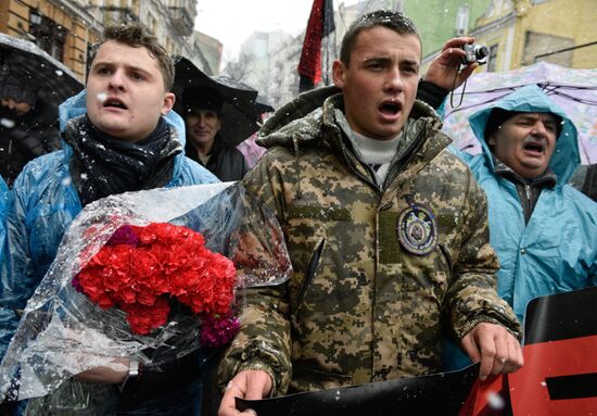 Марш сторонников М. Саакашвили в Киеве