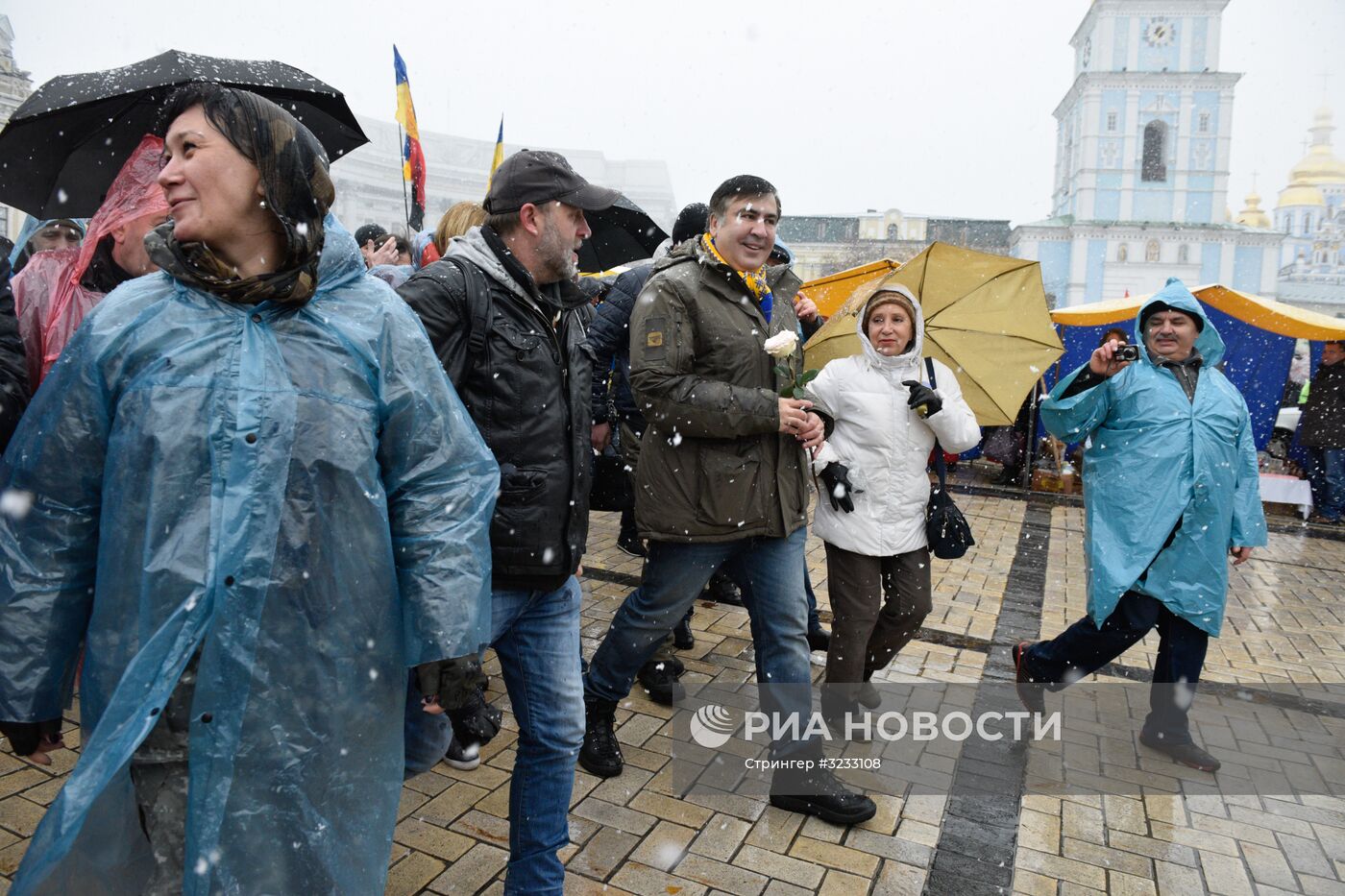 Марш сторонников М. Саакашвили в Киеве