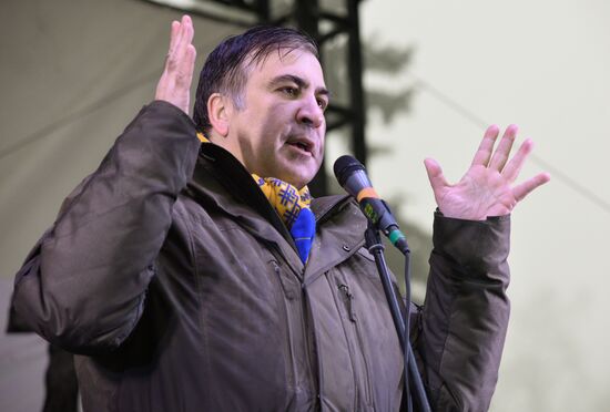 Марш сторонников М. Саакашвили в Киеве