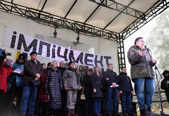 Марш сторонников М. Саакашвили в Киеве