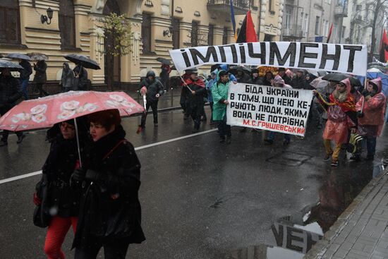 Марш сторонников М. Саакашвили в Киеве