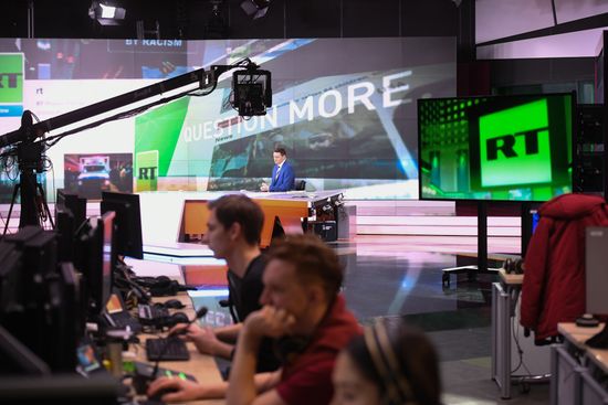 Офис телеканала RT в Москве