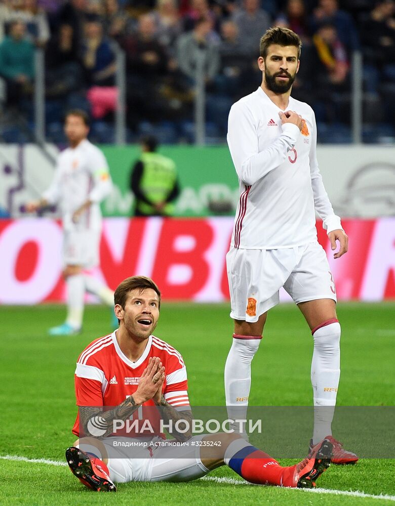 Футбол. Товарищеский матч. Россия - Испания