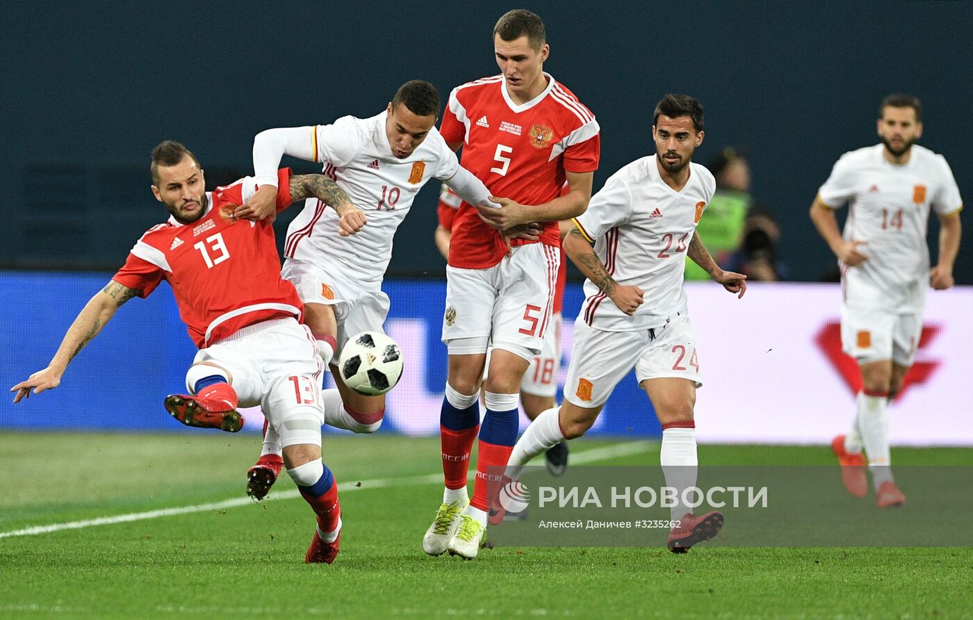 Футбол. Товарищеский матч. Россия - Испания