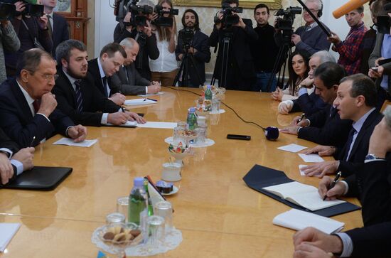 Встреча глав МИД РФ и Ливана Сергея Лаврова и Джебрана Бассилема