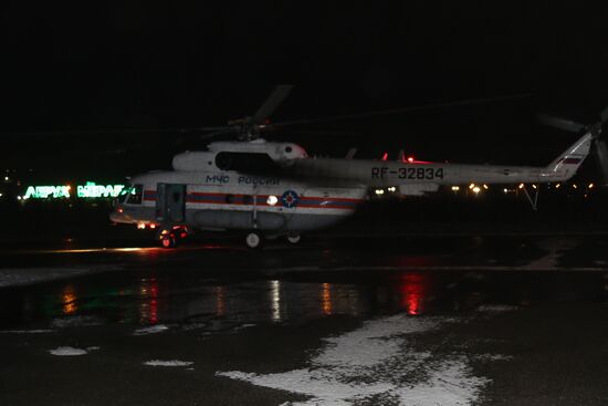 Вертолет МЧС доставил в Казань девочку, пострадавшую в ДТП в Республике Марий Эл