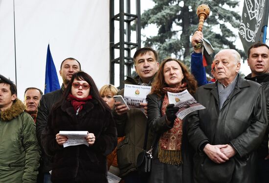 Митинг партии М. Саакашвили в Киеве