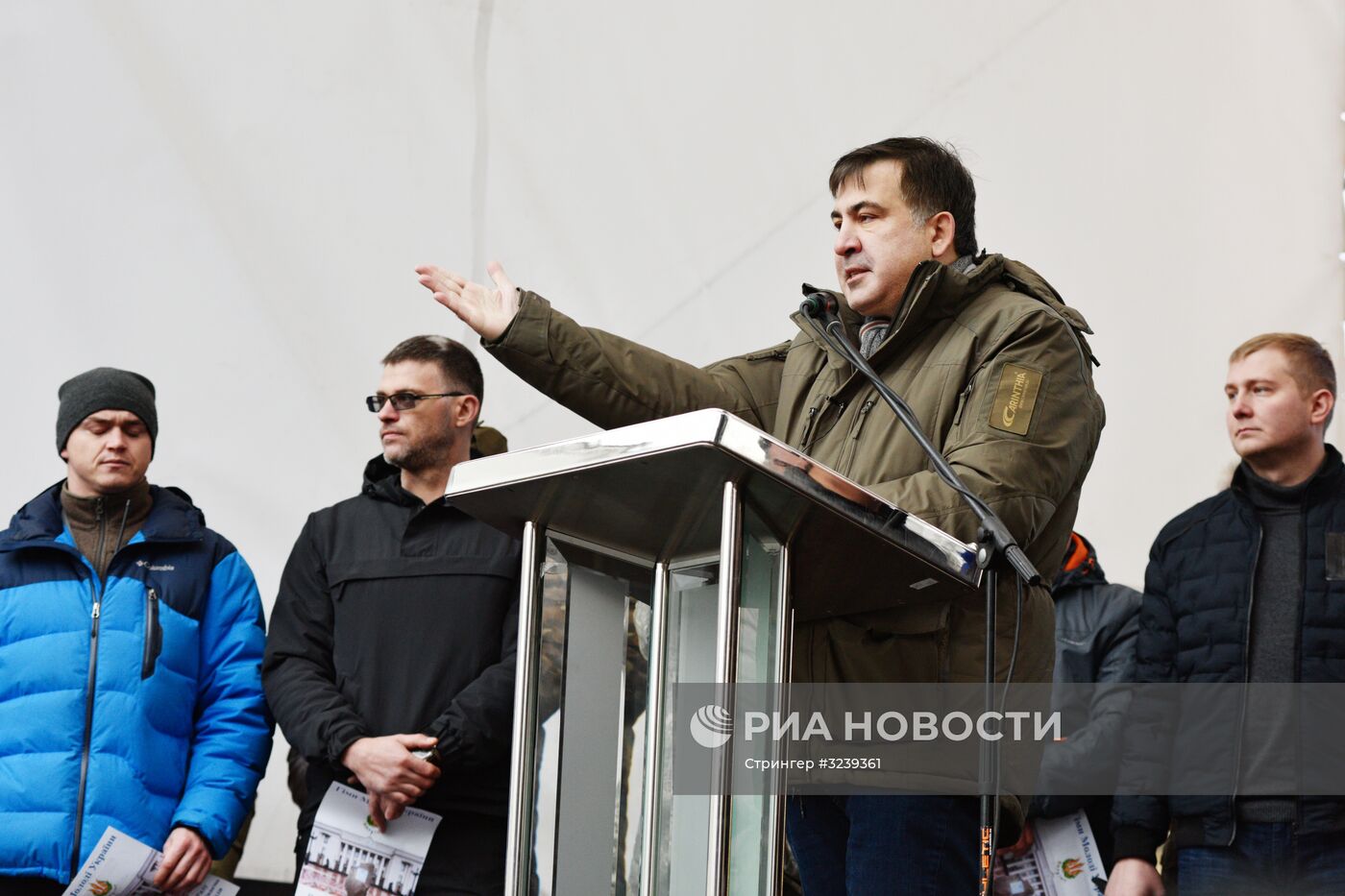 Митинг партии М. Саакашвили в Киеве