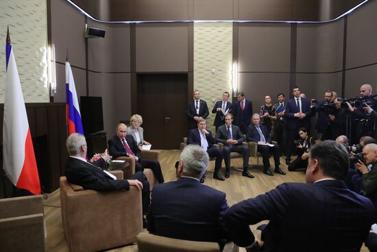 Президент РФ В. Путин встретился с президентом Чехии М. Земаном